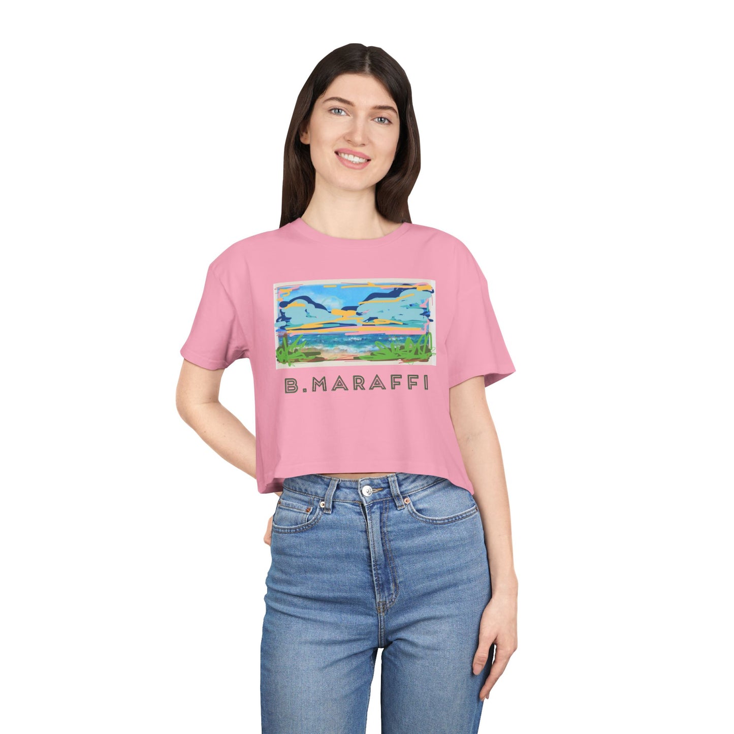 Women's Crop Tee - Just Beachy