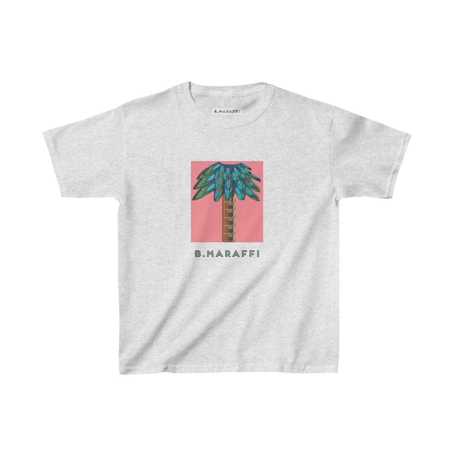 Kids Heavy Cotton™ Tee - Tiki Palm Coral