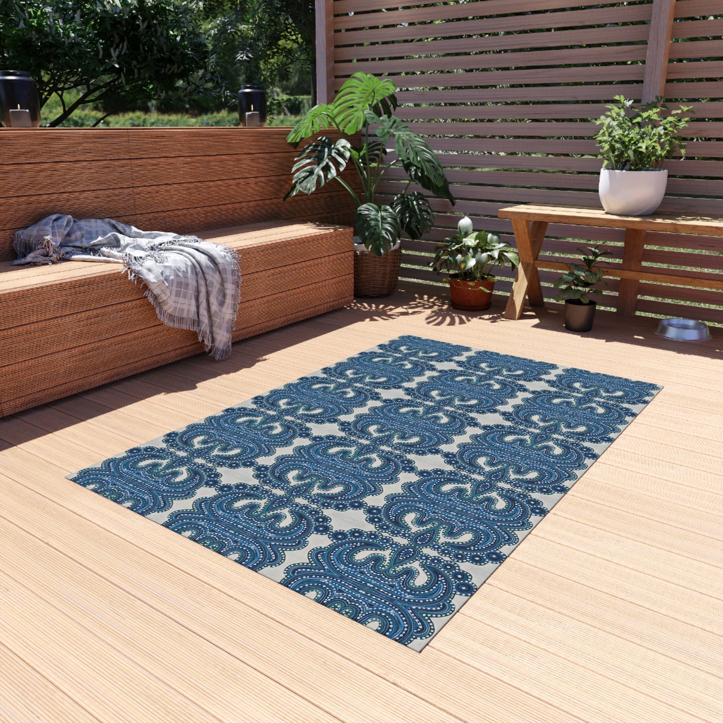 Blue Tile Indoor/Outdoor Rug