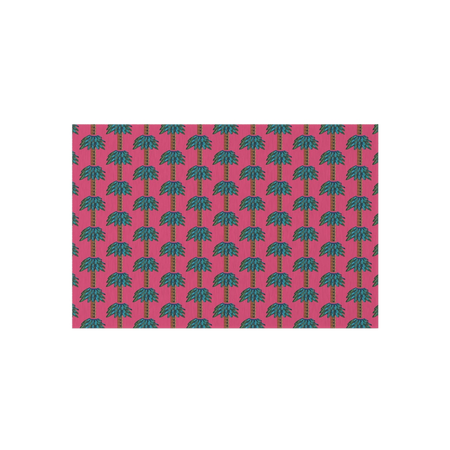 Tiki Palm Fuscia Indoor/Outdoor Rug