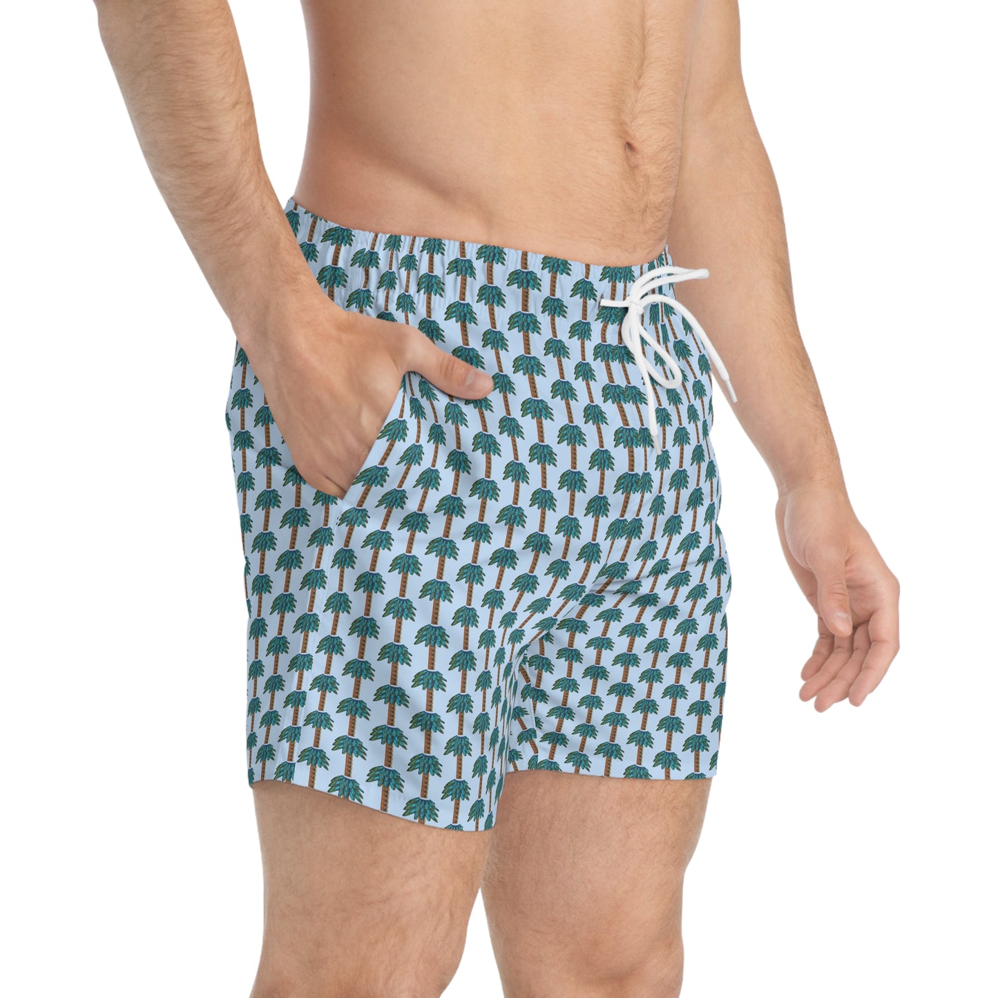Tiki Palm Sky Swim Trunks