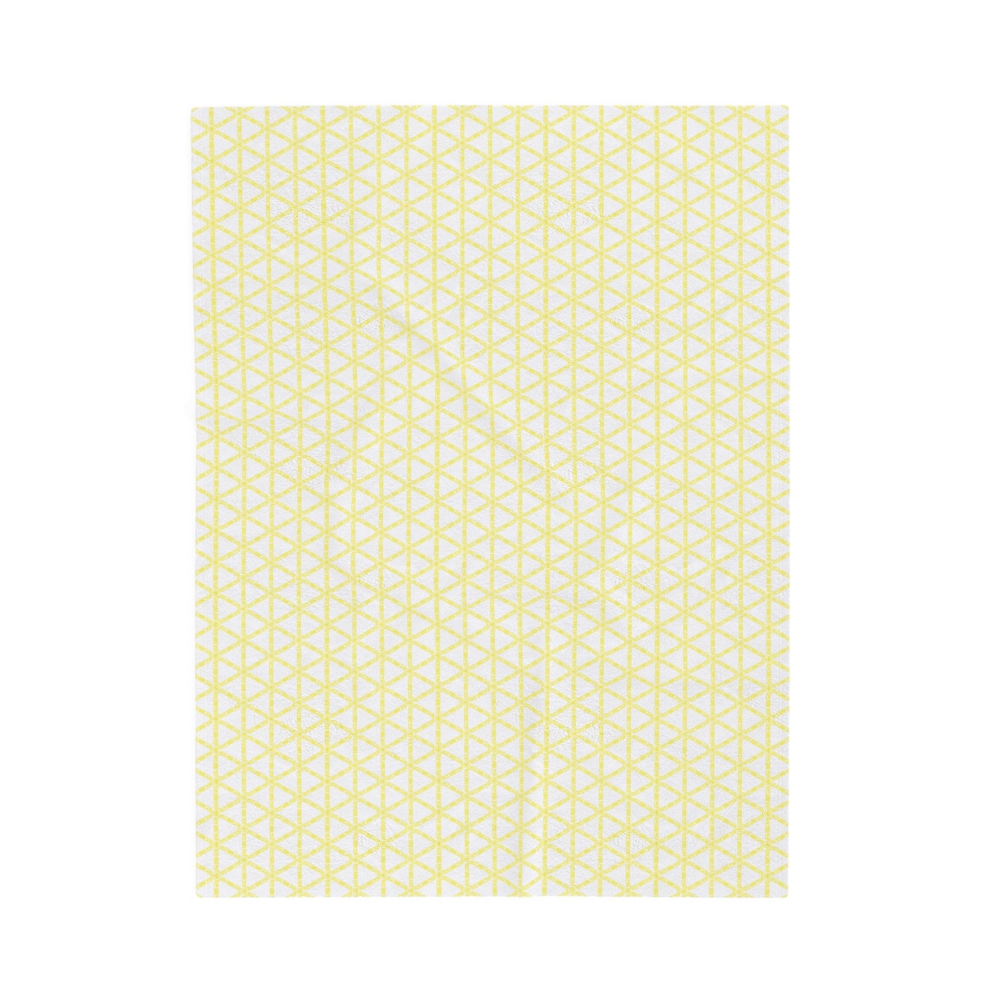 Yellow Lattice Plush Blanket