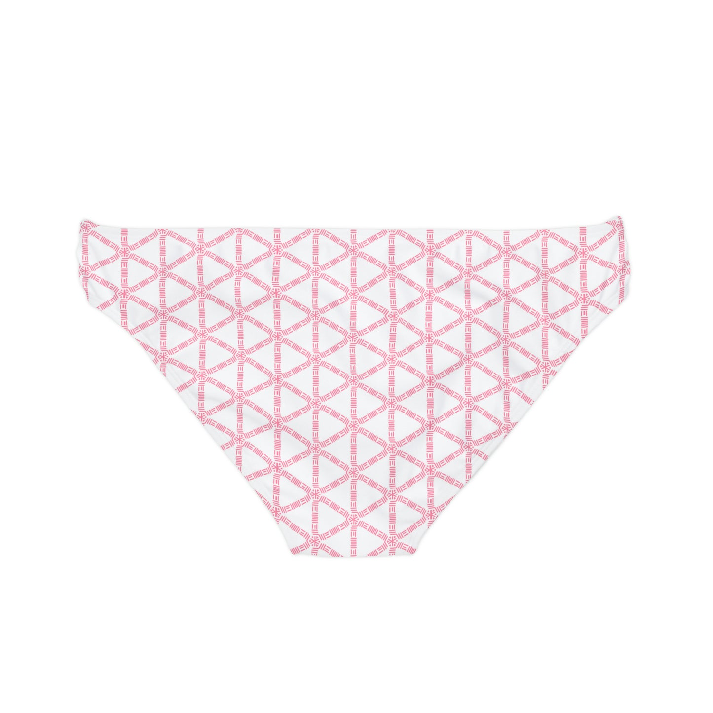 Pink Lattice Loop Tie Bikini Bottom