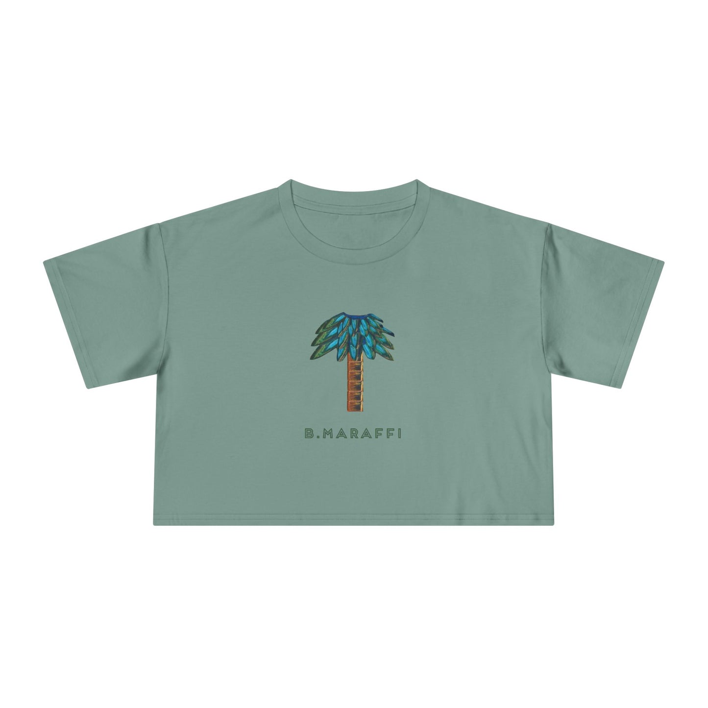 Women's Crop Tee - Tiki Palm