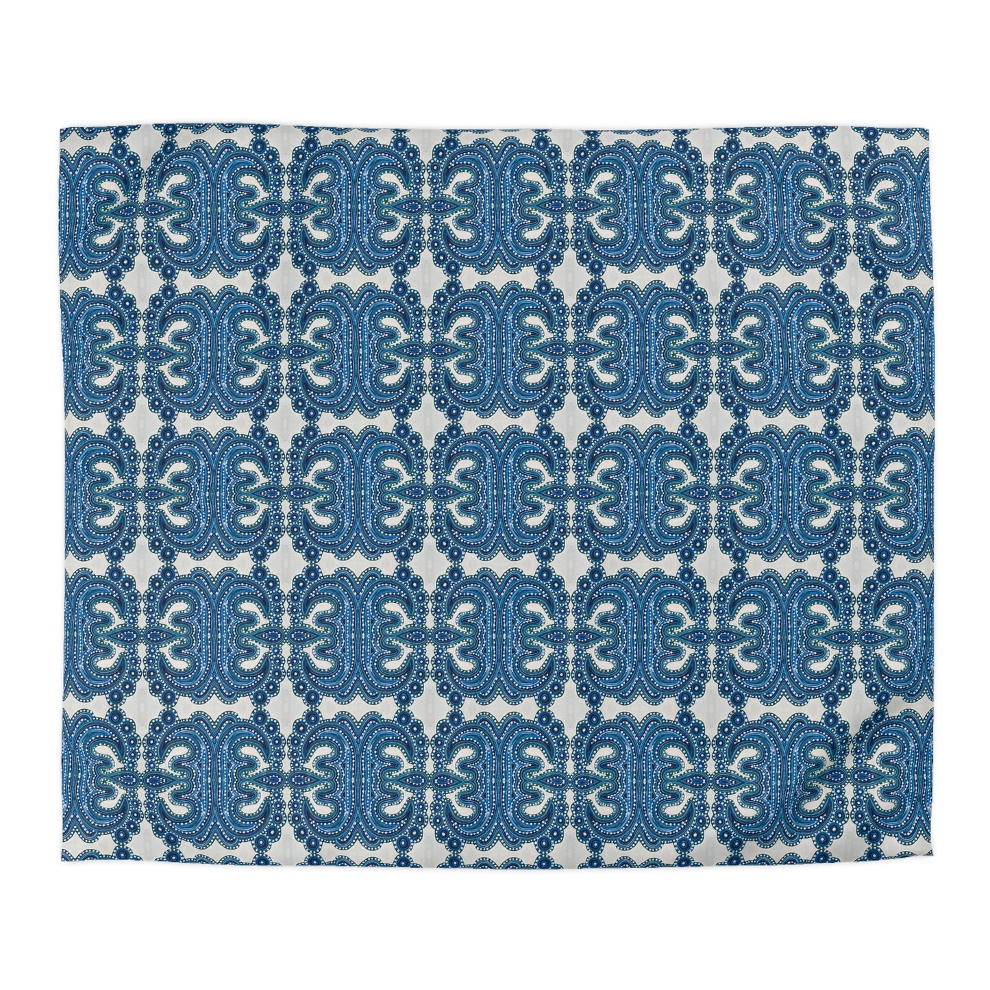 Blue Tile Duvet Cover