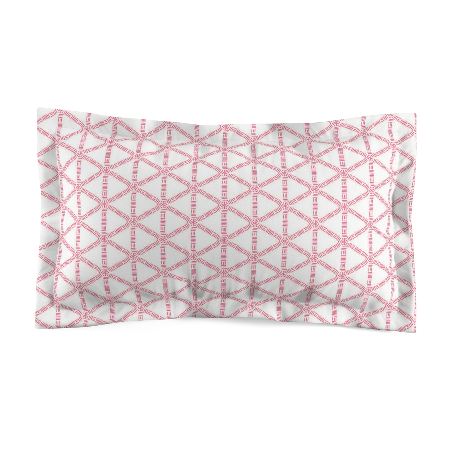 Pink Lattice Pillow Sham