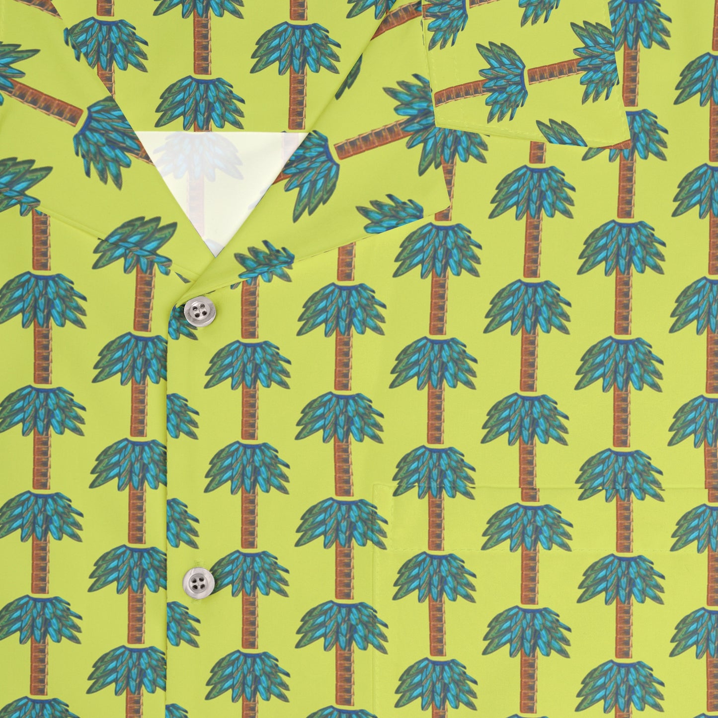 Tiki Palm Lime Men's Hawaiian Shirt