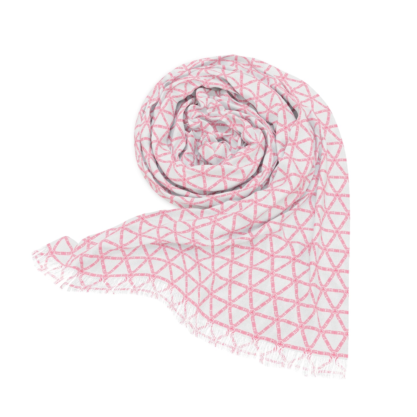 Pink Lattice Pashmina Wrap