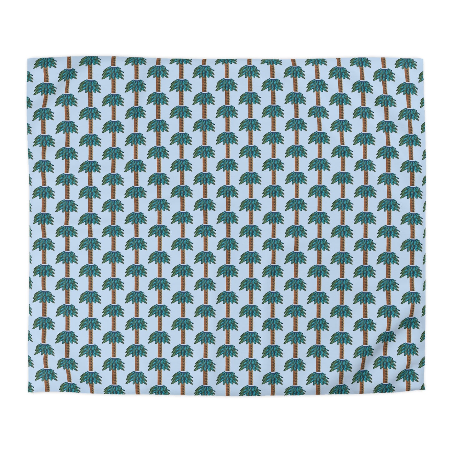 Tiki Palm Sky Duvet Cover