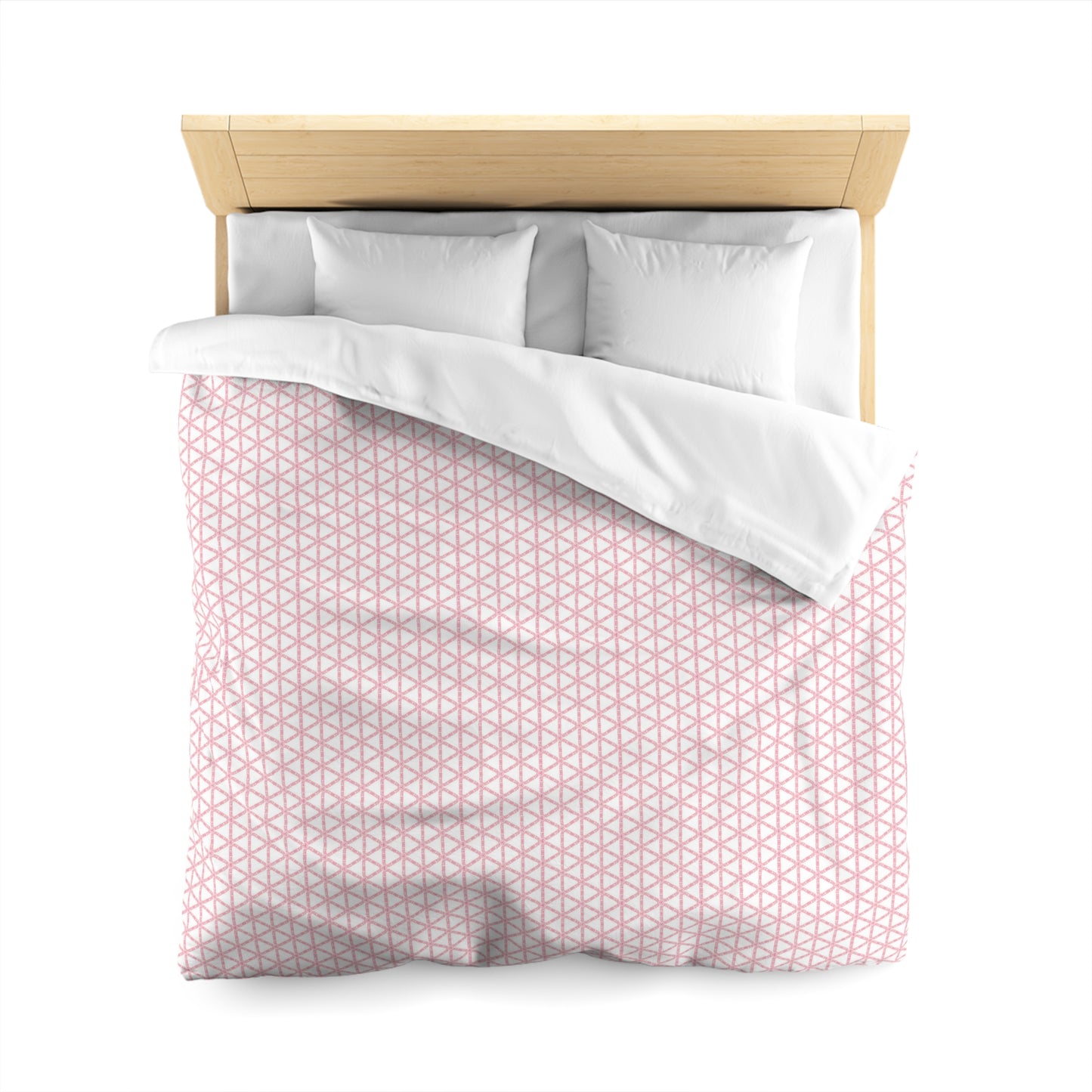Pink Lattice Duvet Cover