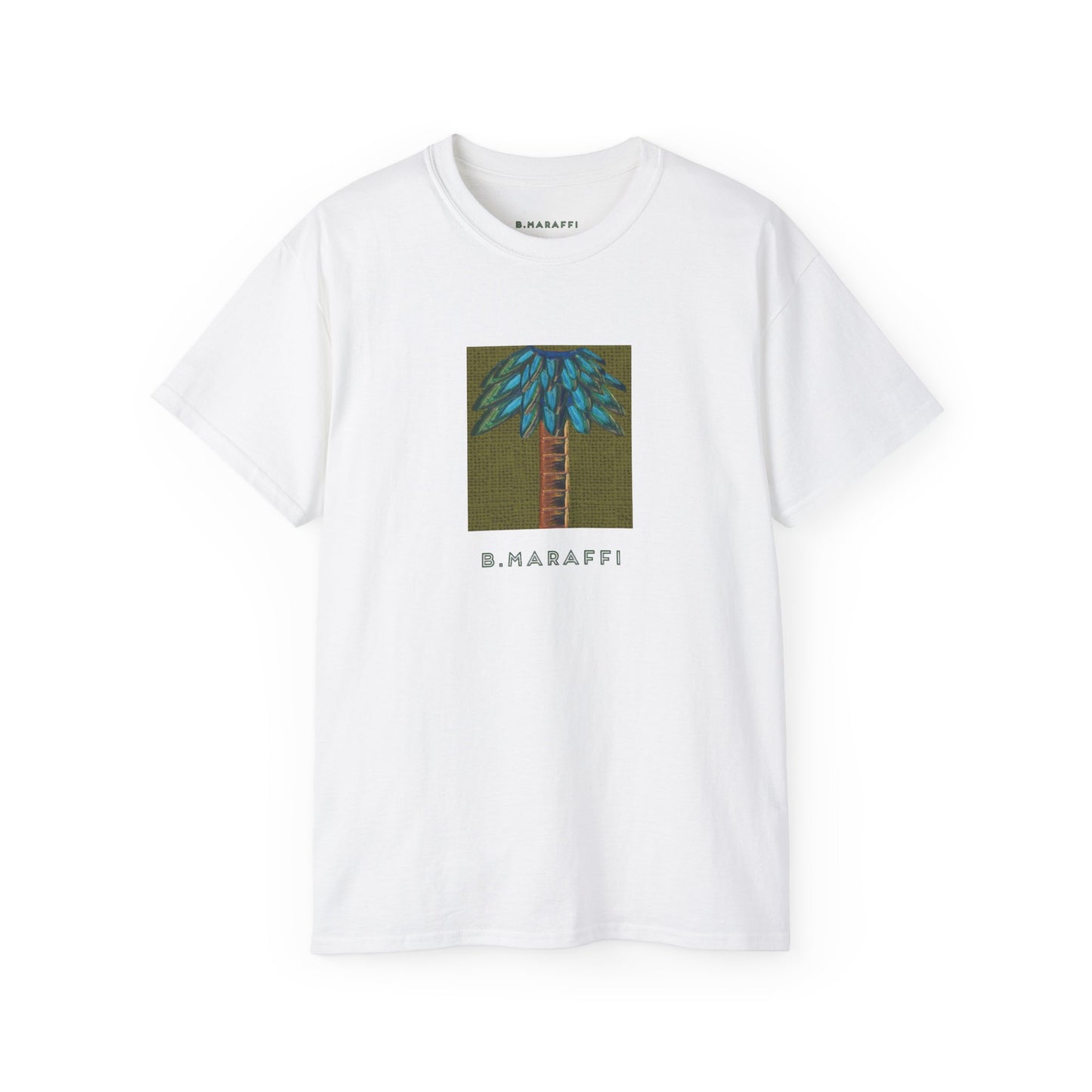 B.Maraffi Cotton T-shirt - Tiki Palm Olive