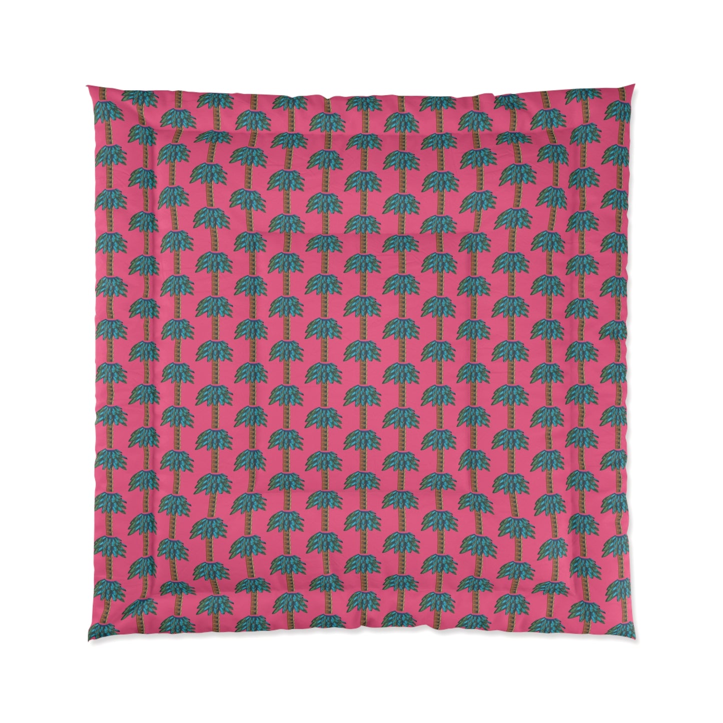 Tiki Palm Fuscia Comforter