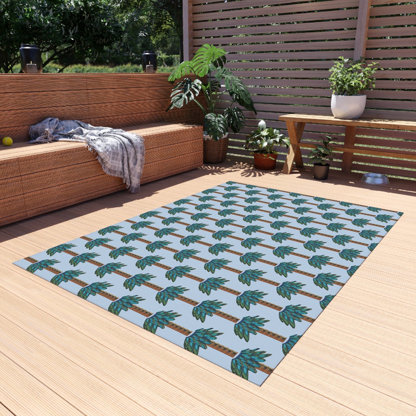 Palm Tiki Sky Indoor/Outdoor Rug