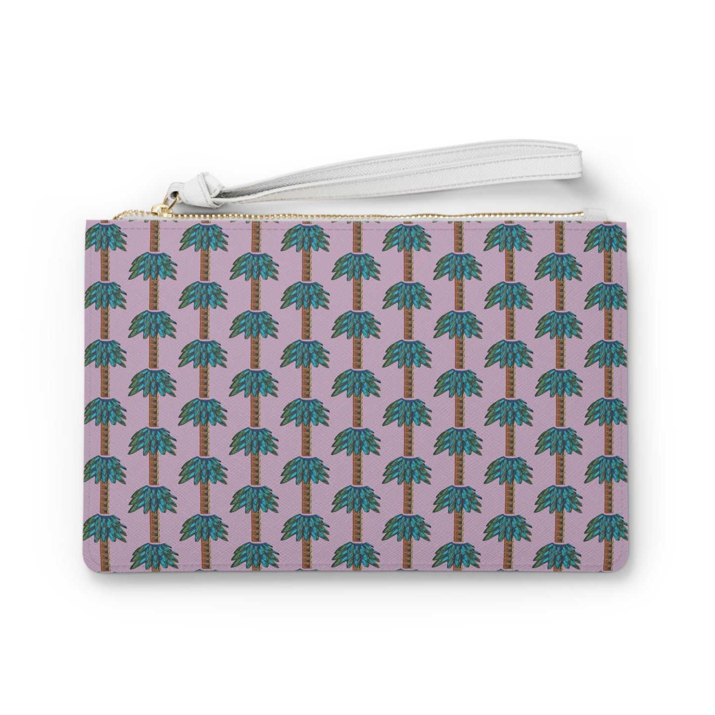 Tiki Palm Violet Clutch Bag