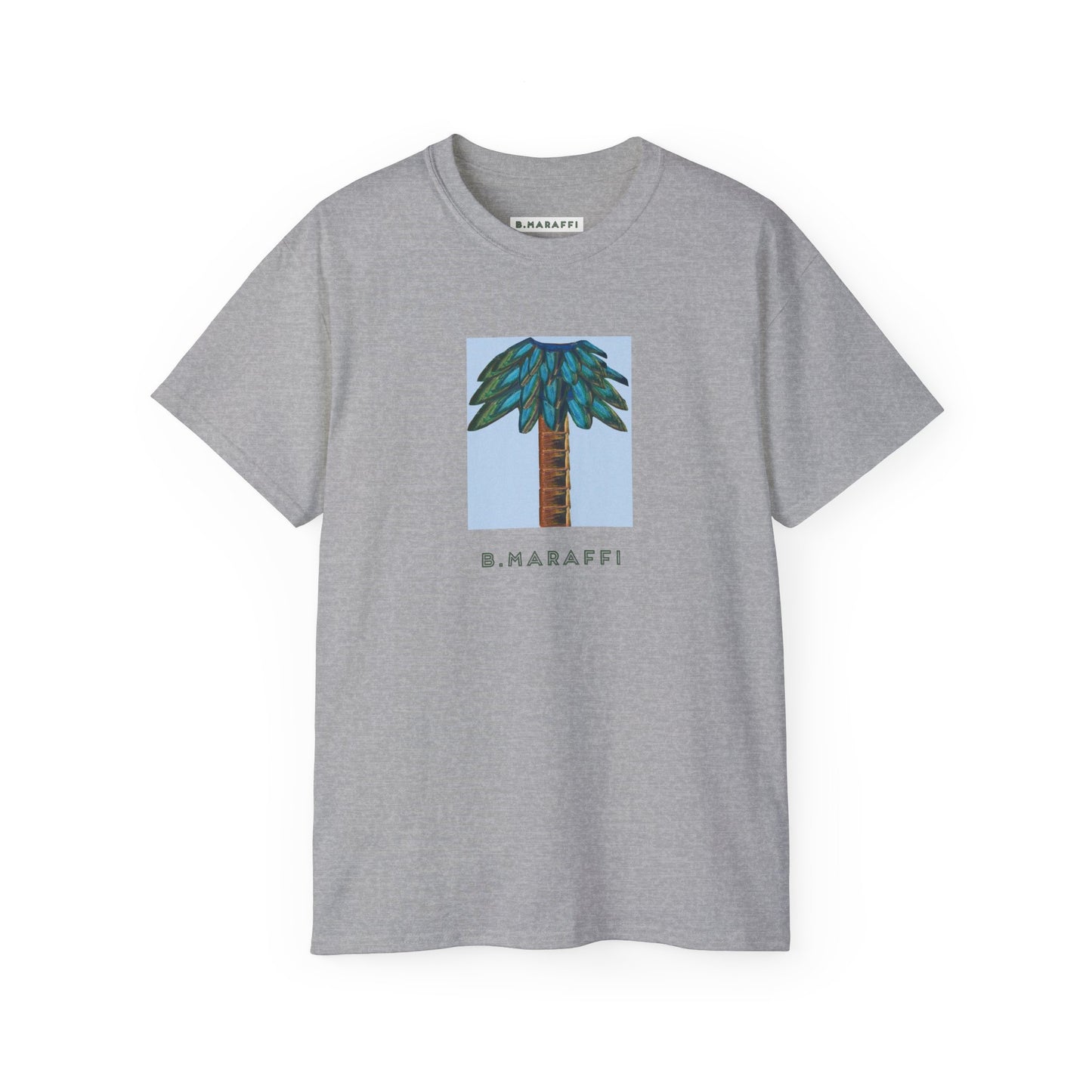 B.Maraffi Cotton T-shirt - Tiki Palm Sky