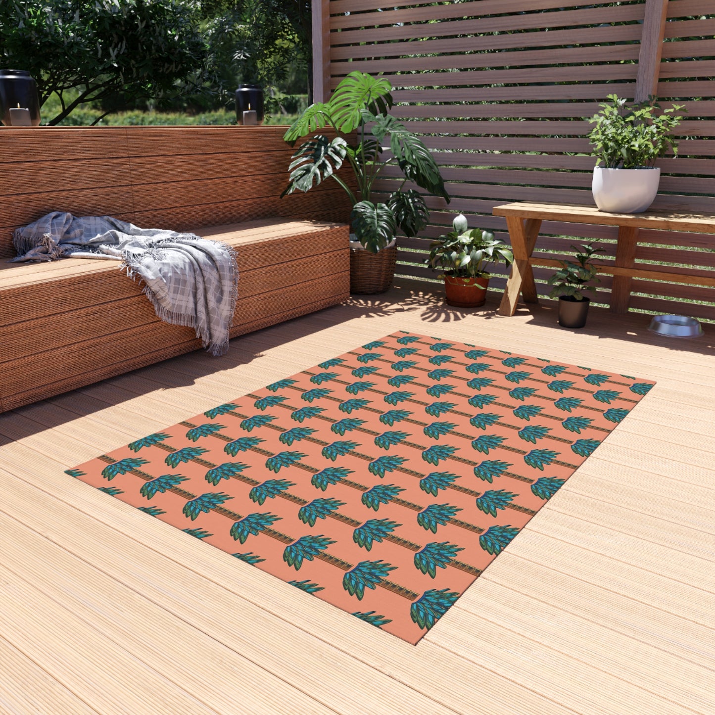 Tiki Palm Sherbet Indoor/Outdoor Rug
