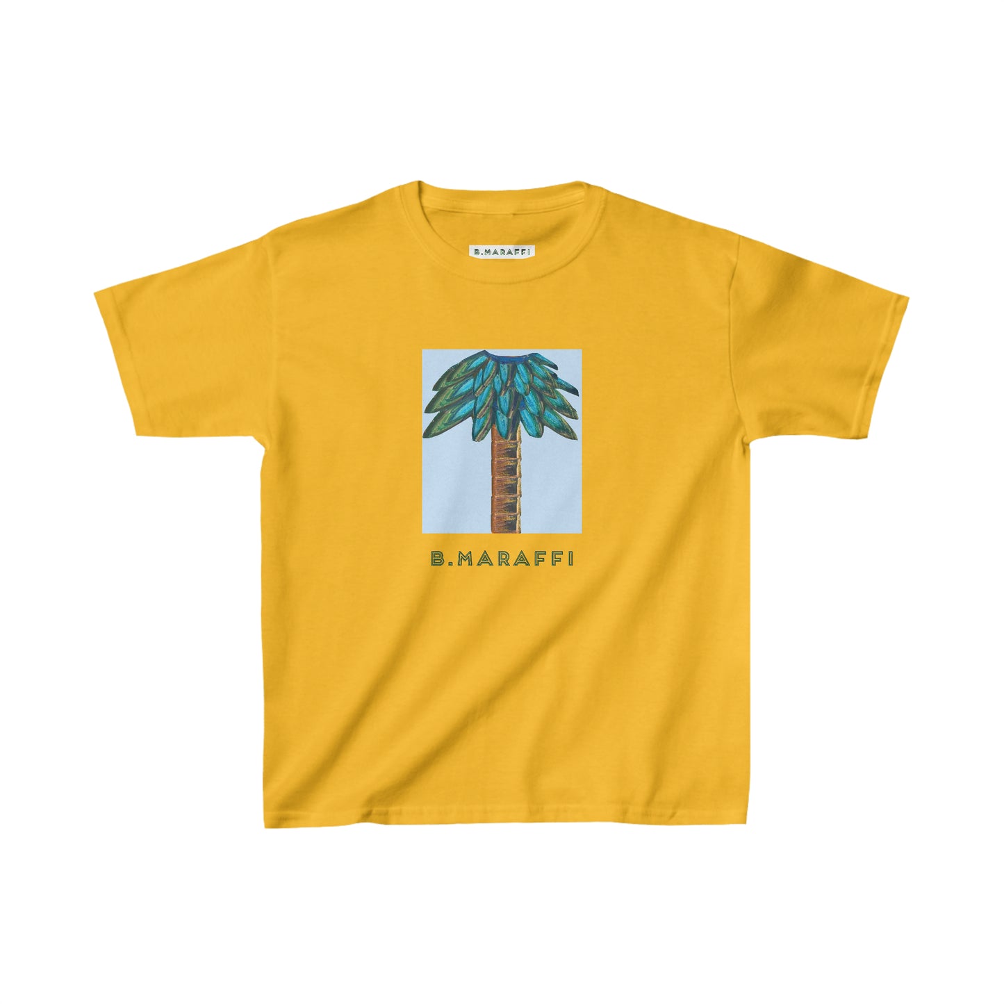 Kids Heavy Cotton™ Tee -Tiki Palm Sky