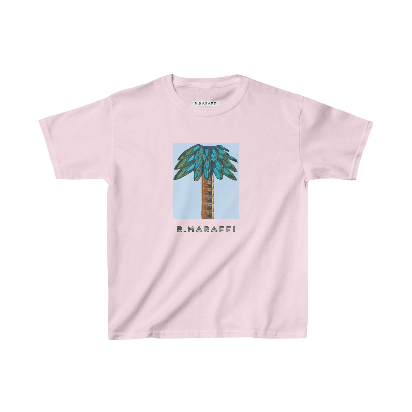 Kids Heavy Cotton™ Tee -Tiki Palm Sky