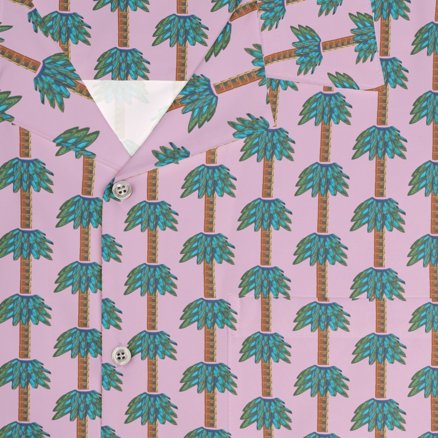 Tiki Palm Violet Men's Hawaiian Shirt