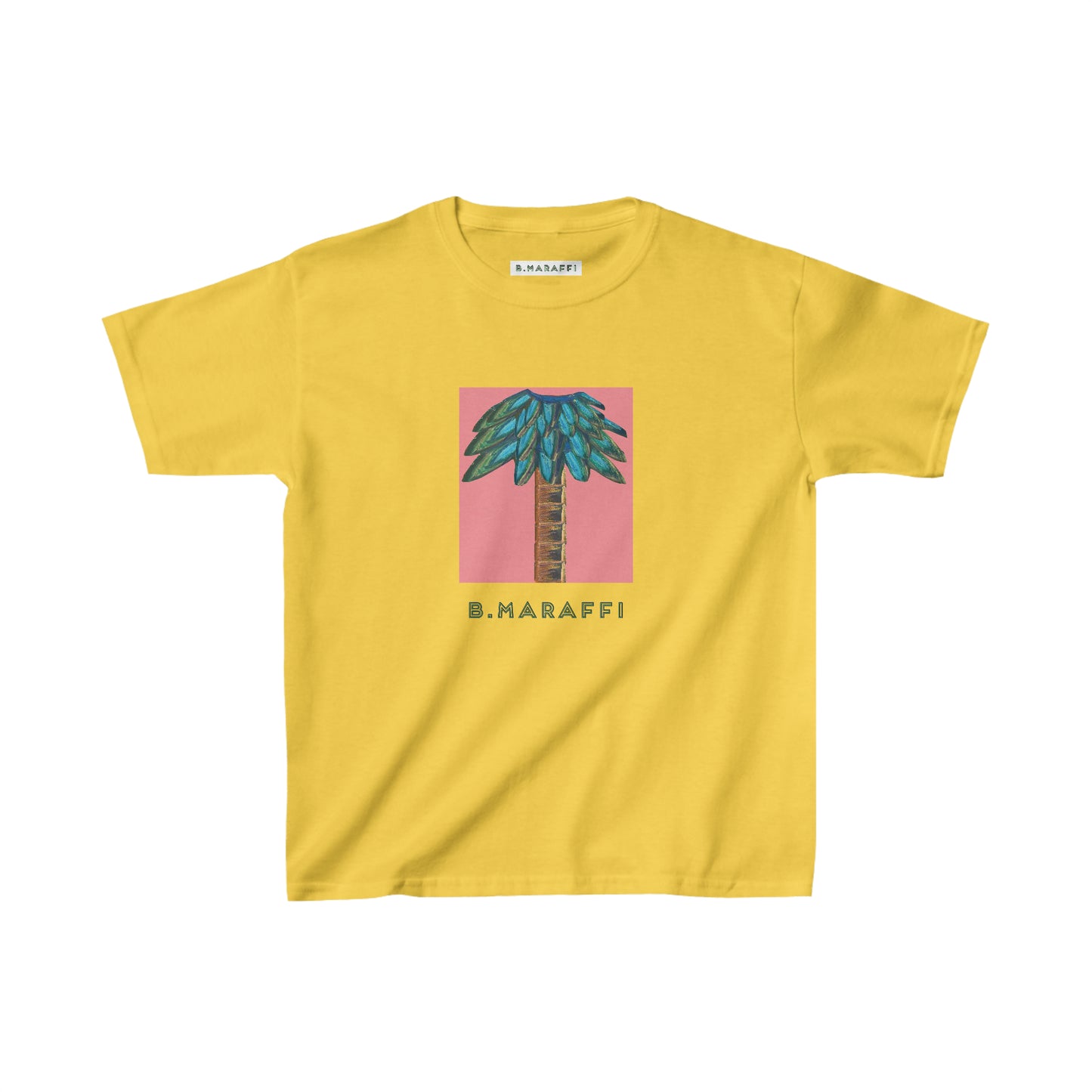 Kids Heavy Cotton™ Tee - Tiki Palm Coral