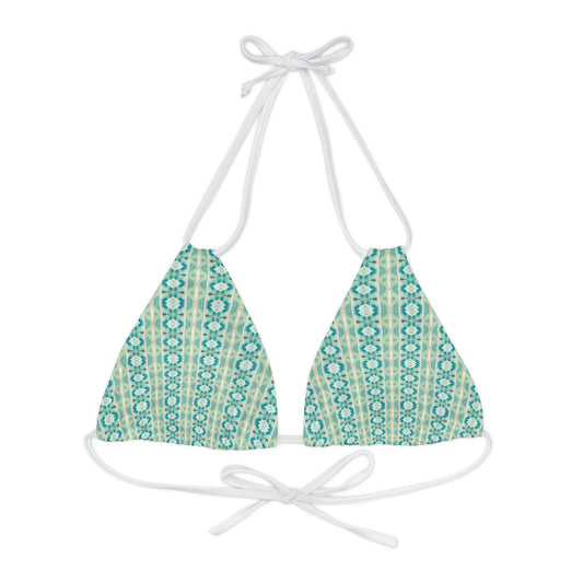 Turquoise Seas Strappy Triangle Bikini Top
