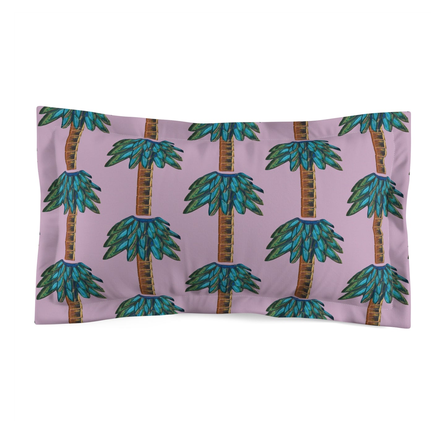 Tiki Palm Violet Pillow Sham