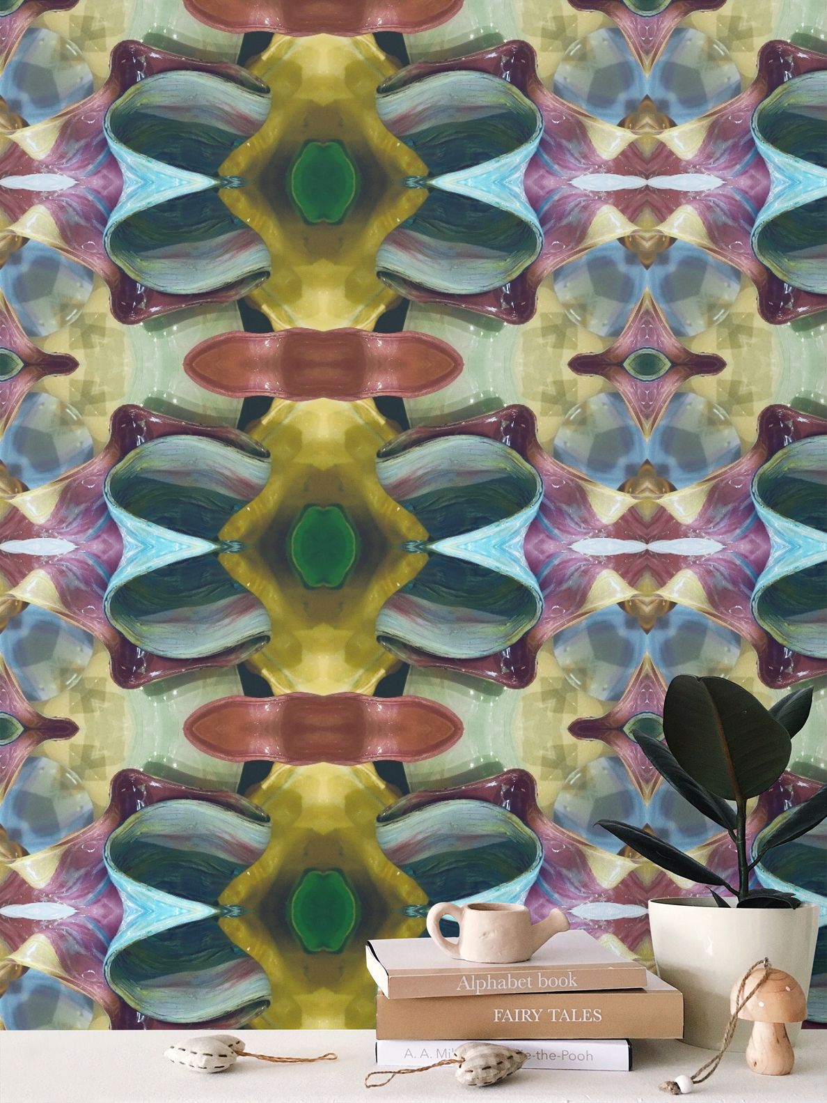 Orchid Moss Wallpaper