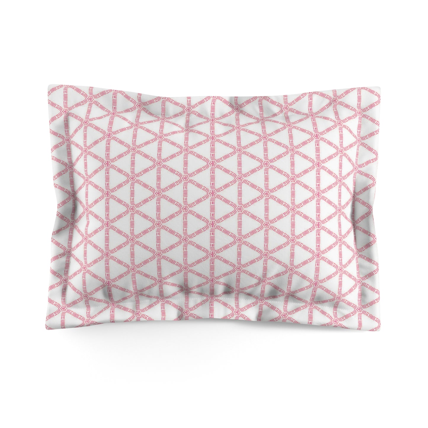 Pink Lattice Pillow Sham