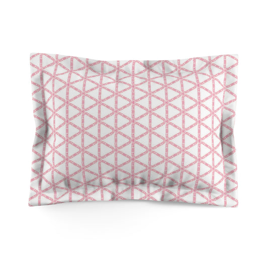 Pink Lattice Pillow Sham