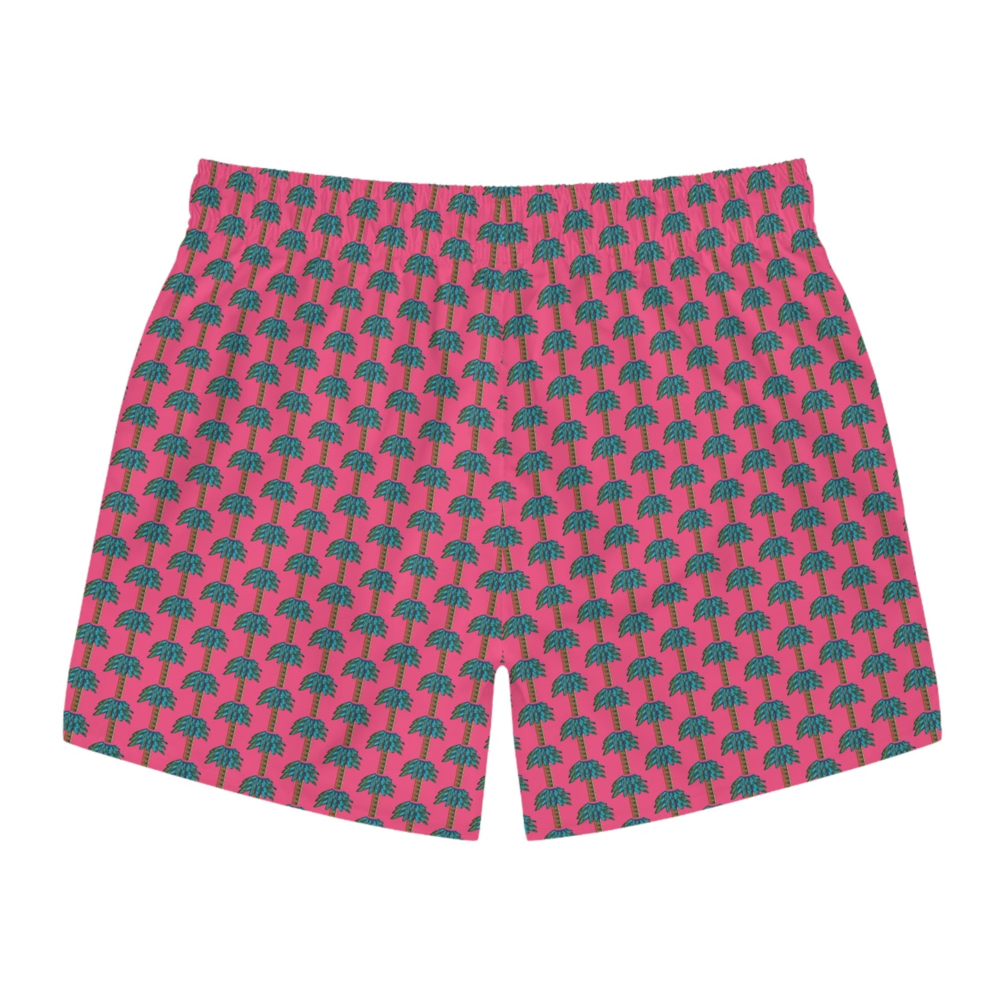 Tiki Palm Fuscia Swim Trunks