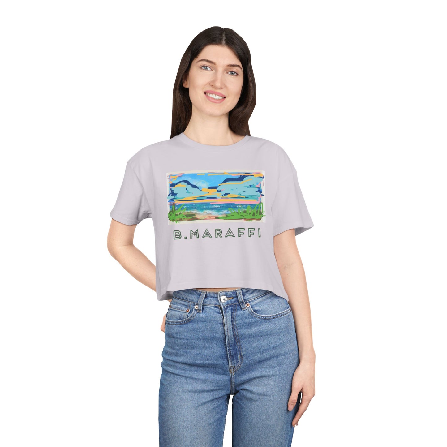 Women's Crop Tee - Just Beachy