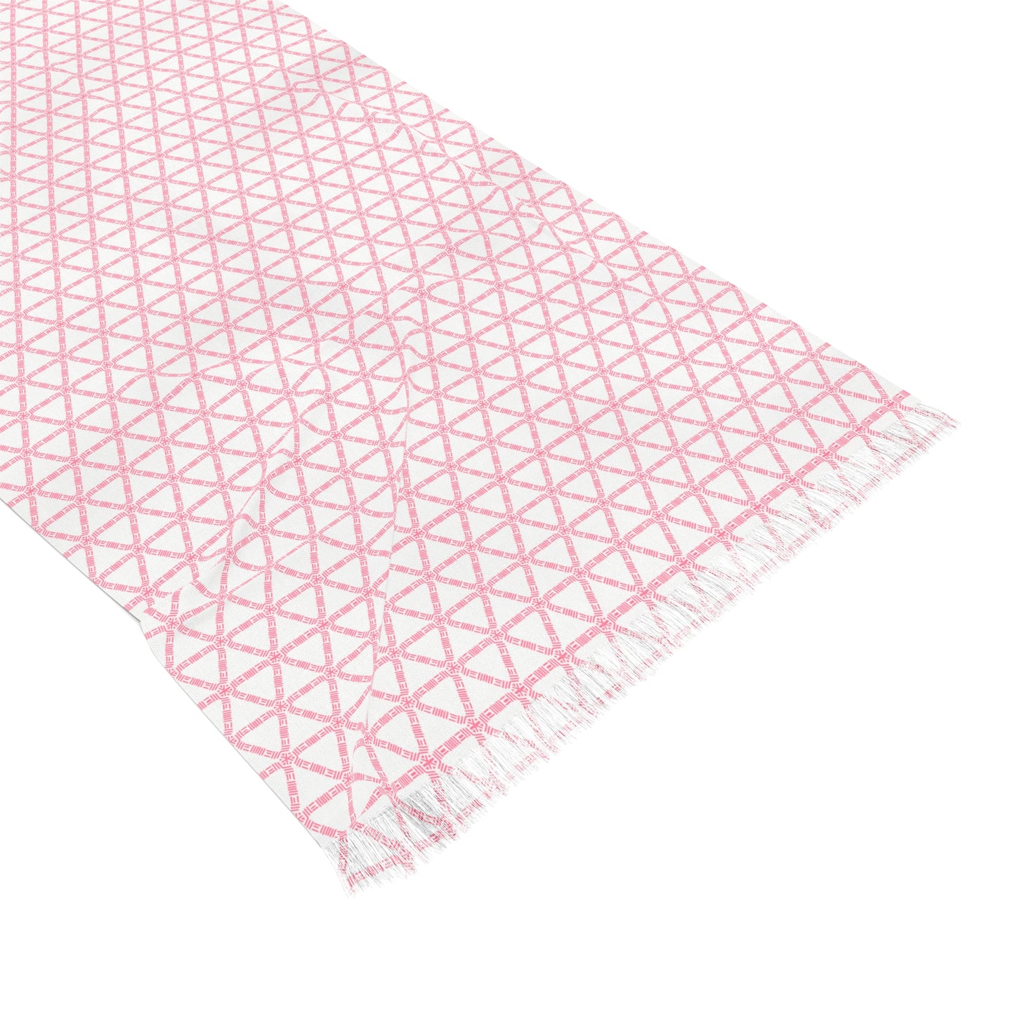 Pink Lattice Pashmina Wrap