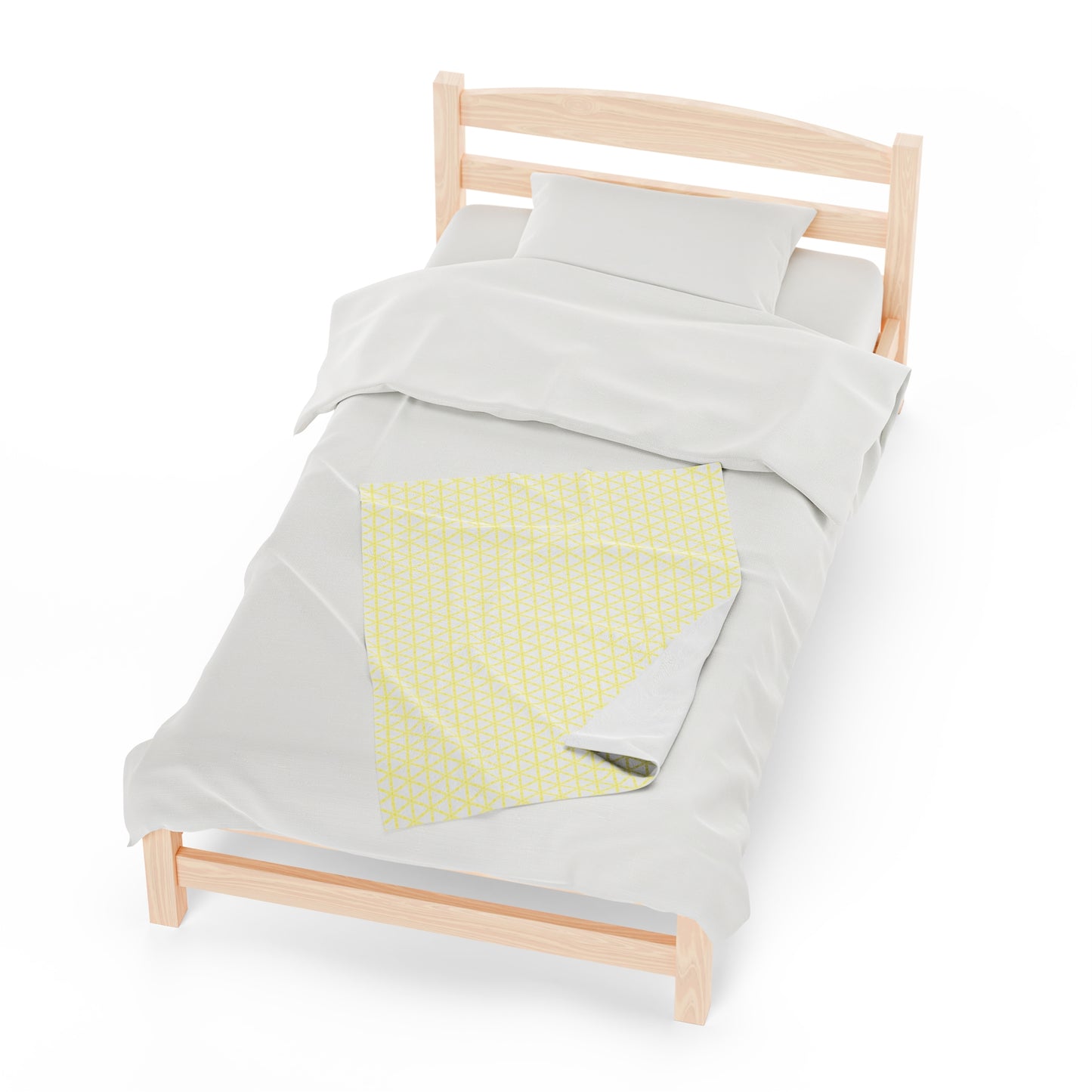 Yellow Lattice Plush Blanket