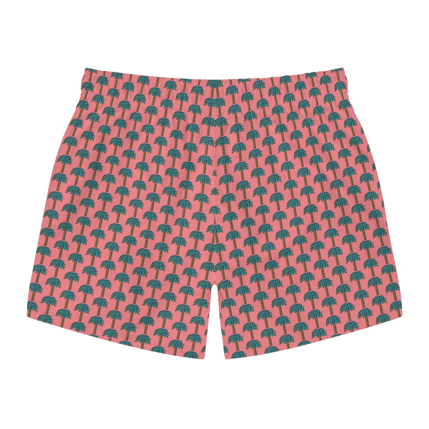 Tiki Palm Coral Swim Trunks