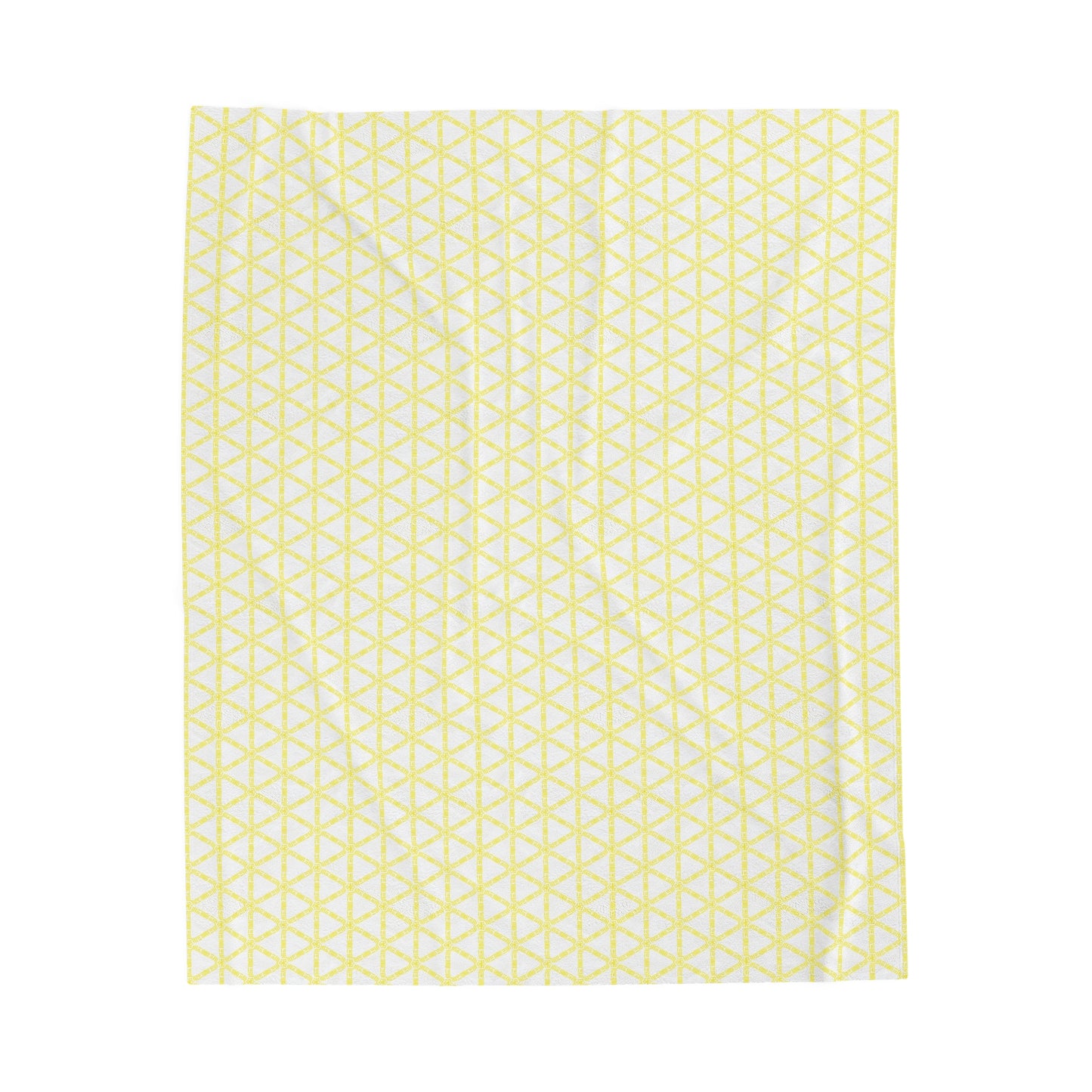 Yellow Lattice Plush Blanket