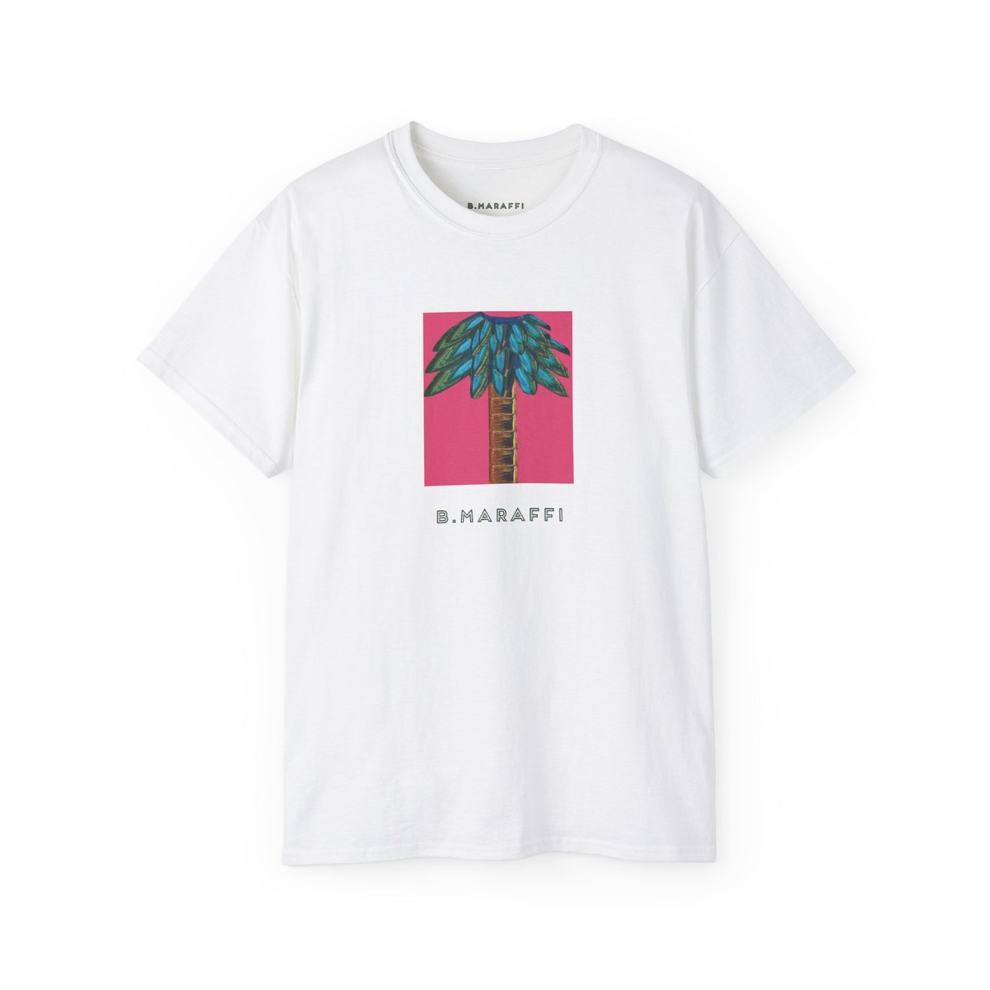 B.Maraffi Cotton T-shirt - Tiki Palm Fuscia
