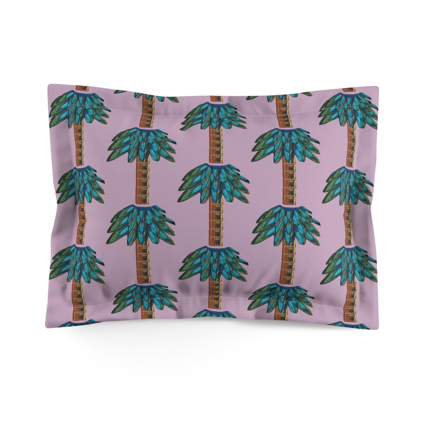 Tiki Palm Violet Pillow Sham