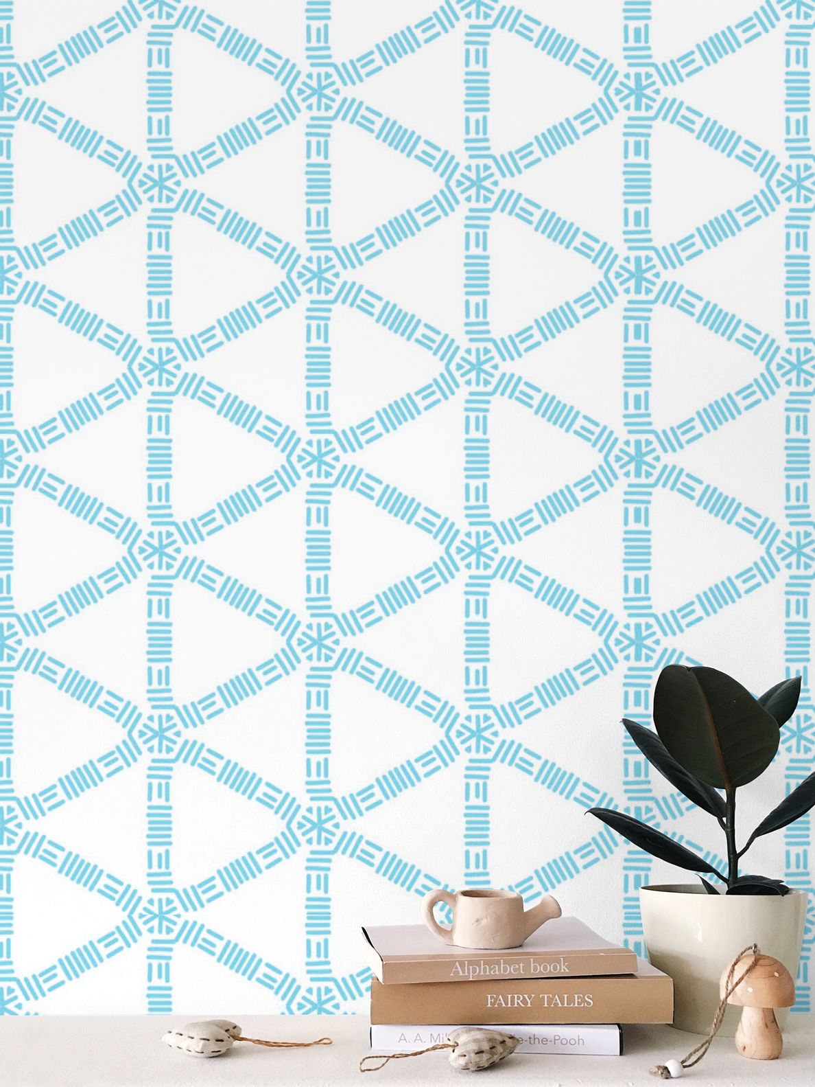 Turquoise Lattice Wallpaper