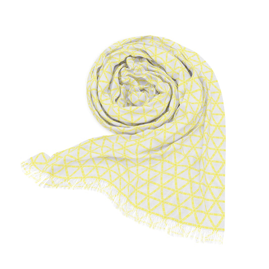 Yellow Lattice Pashmina Wrap