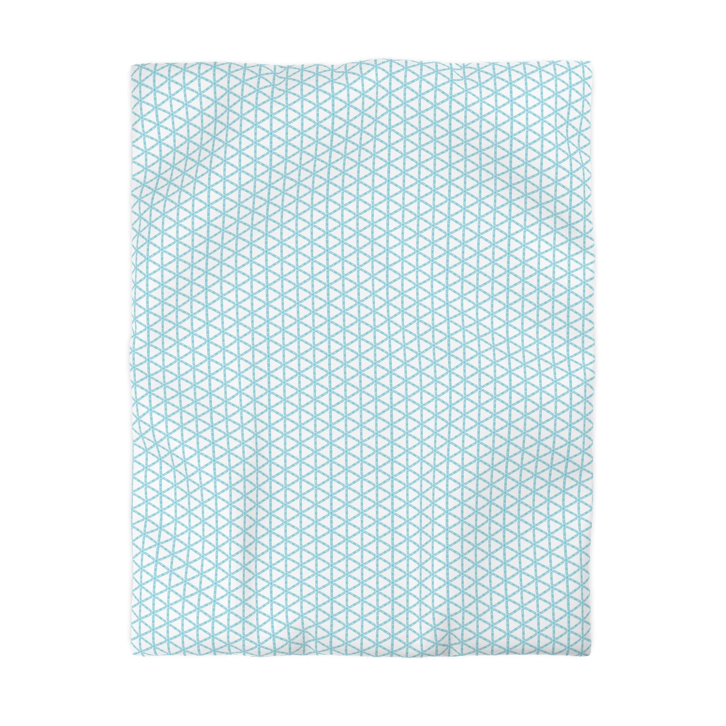 Turquoise Lattice Duvet Cover
