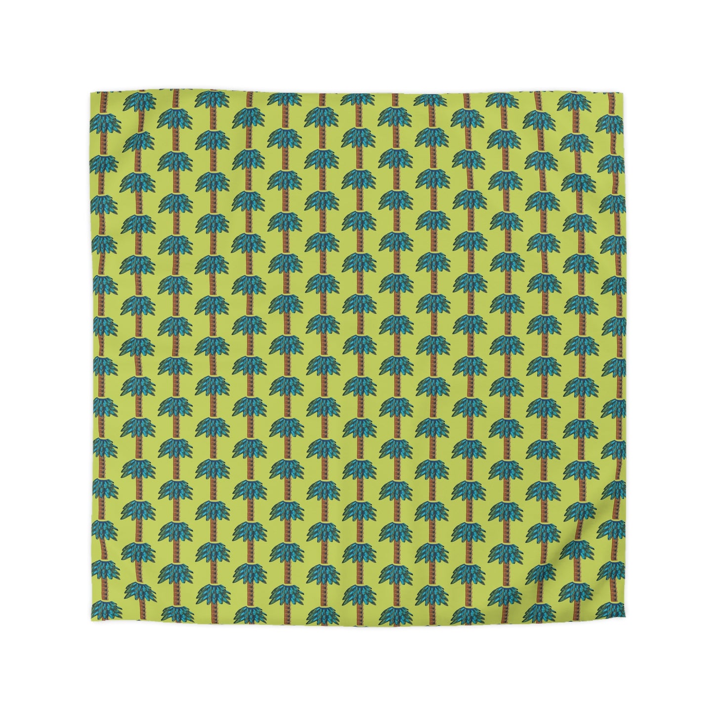 Tiki Palm Lime Duvet Cover