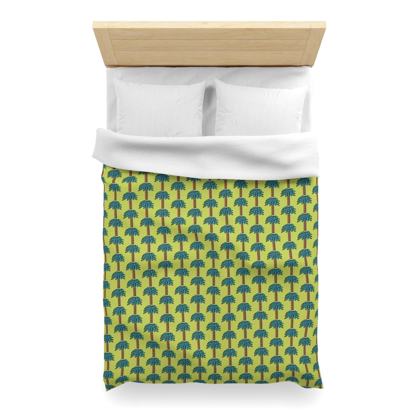 Tiki Palm Lime Duvet Cover