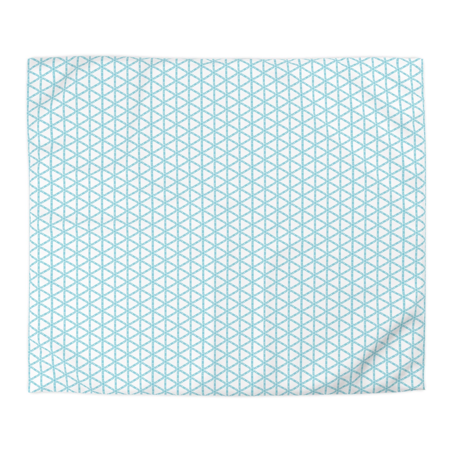 Turquoise Lattice Duvet Cover