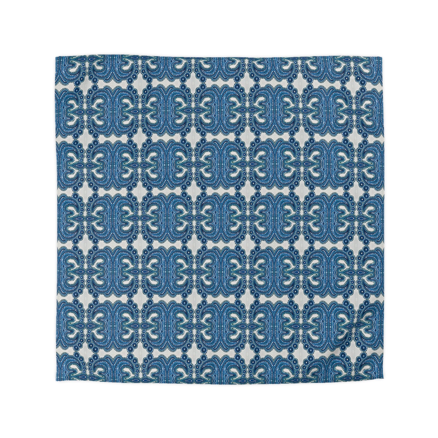 Blue Tile Duvet Cover