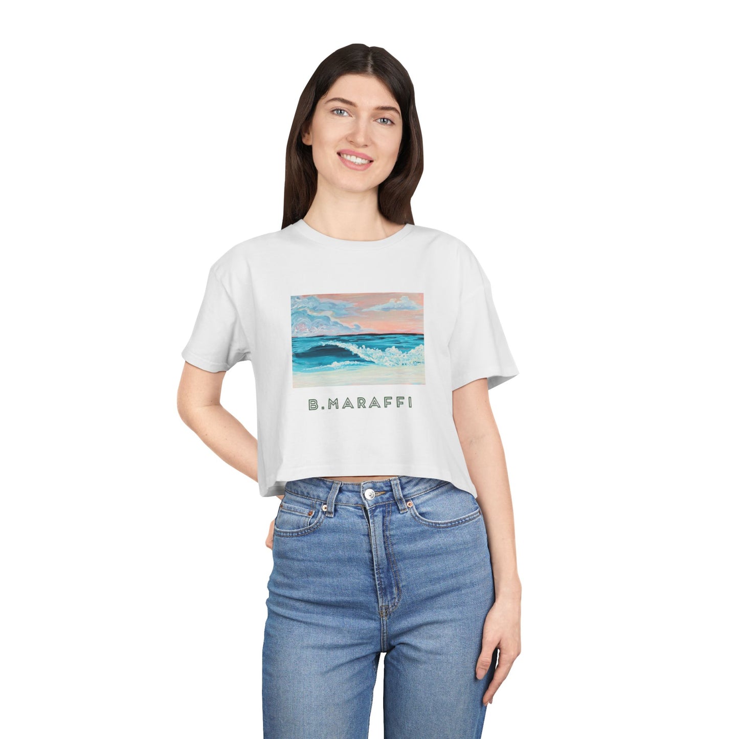 Women's Crop Tee - Wild Surf