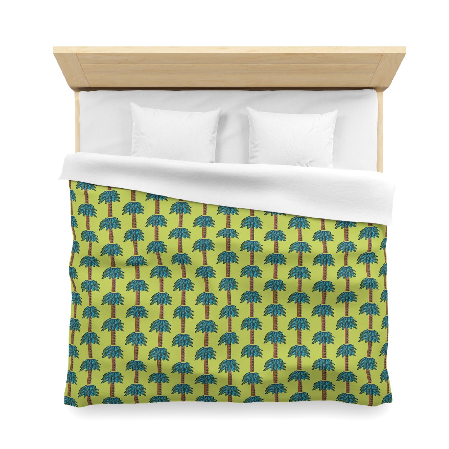 Tiki Palm Lime Duvet Cover