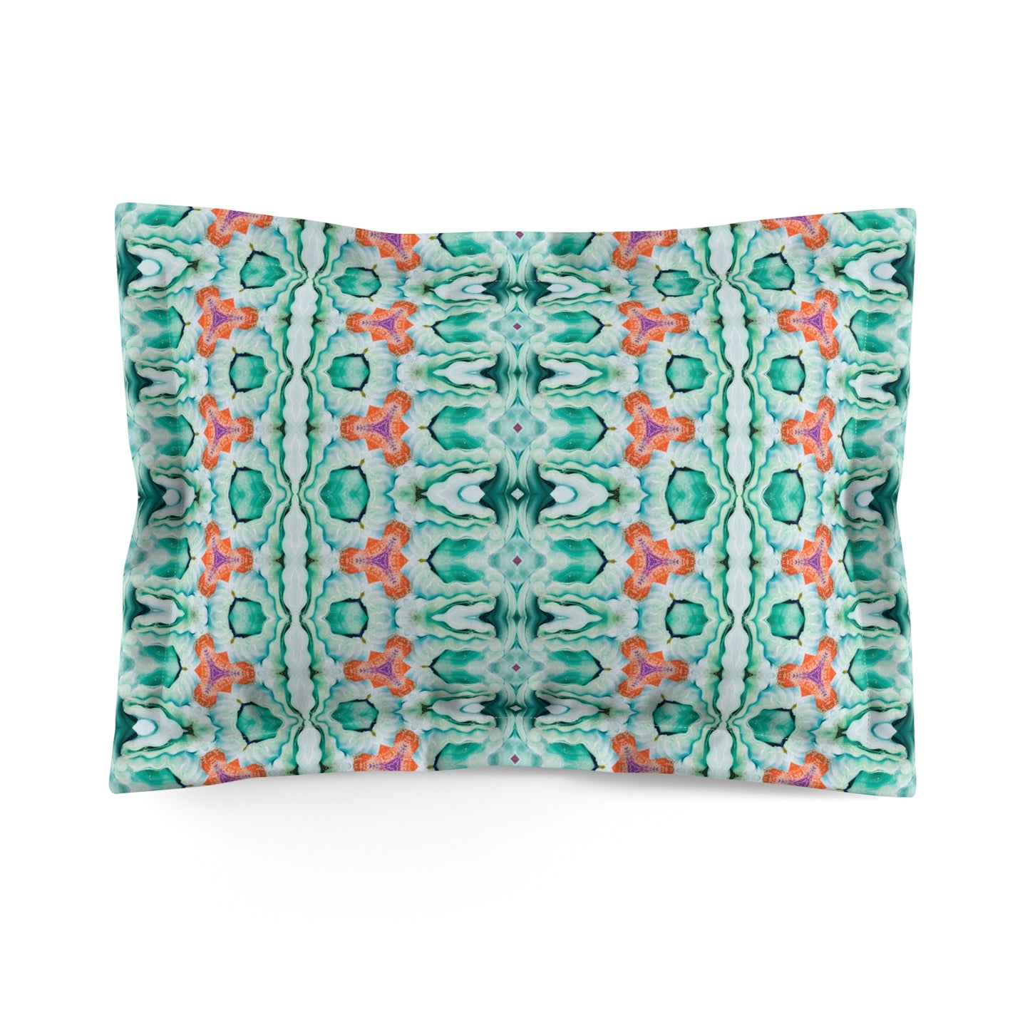 Teal Wave Pillow Sham