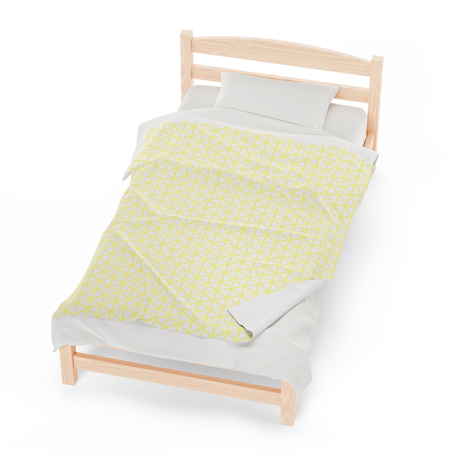 Yellow Lattice Plush Blanket