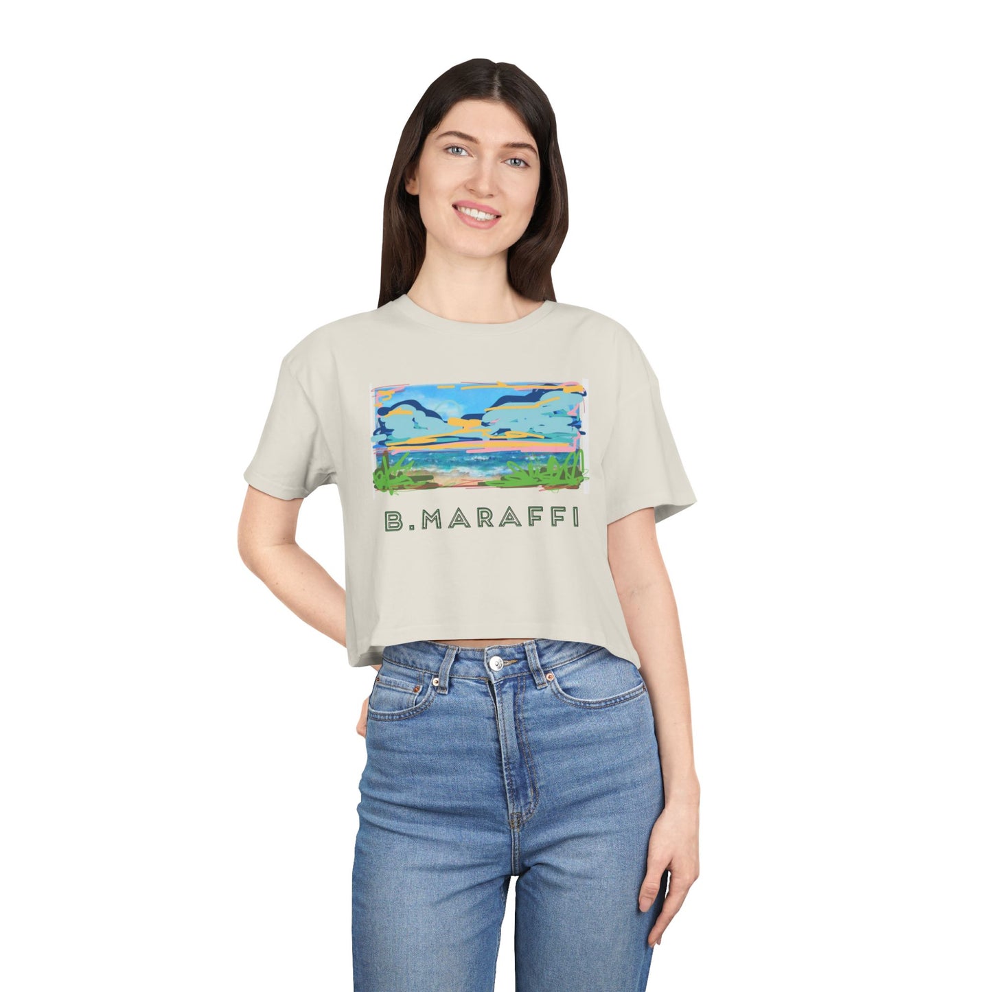 Women's Crop Tee - Just Beachy