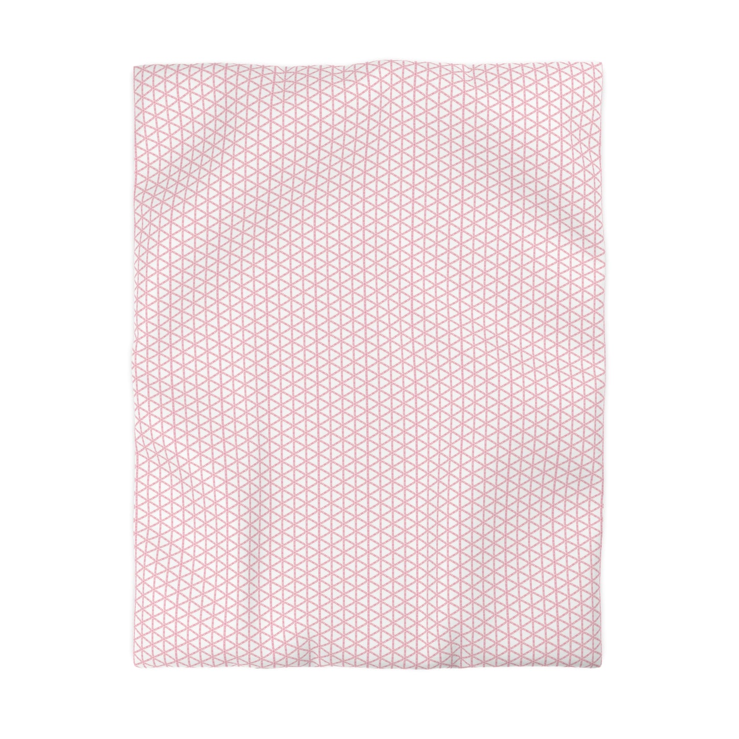 Pink Lattice Duvet Cover